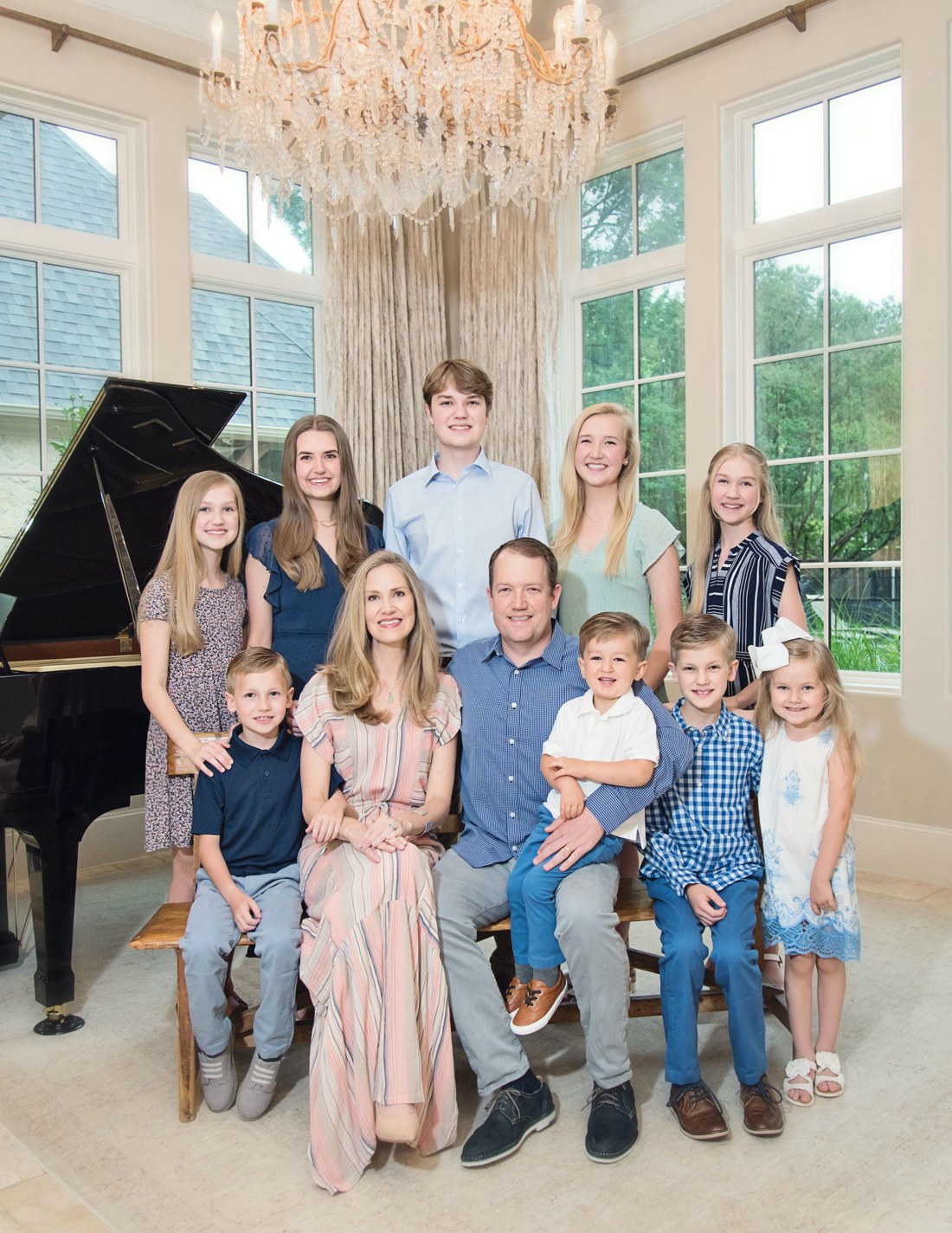 Dr. Nathan Harris with his wife Diana and their nine children